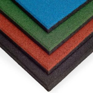 Piso emborrachado 50cm x 50cm Cores - 11mm